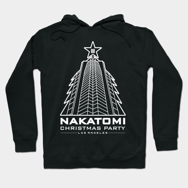 '88 Retro Nakatomi Christmas Party Hoodie by DeepDiveThreads